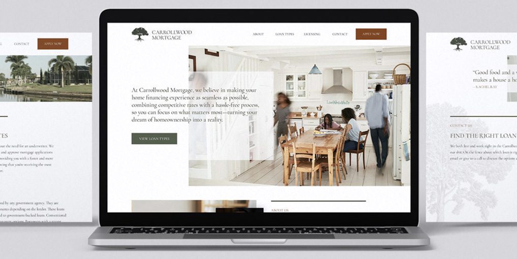 Carrollwood Mortgage homepage portfolio image